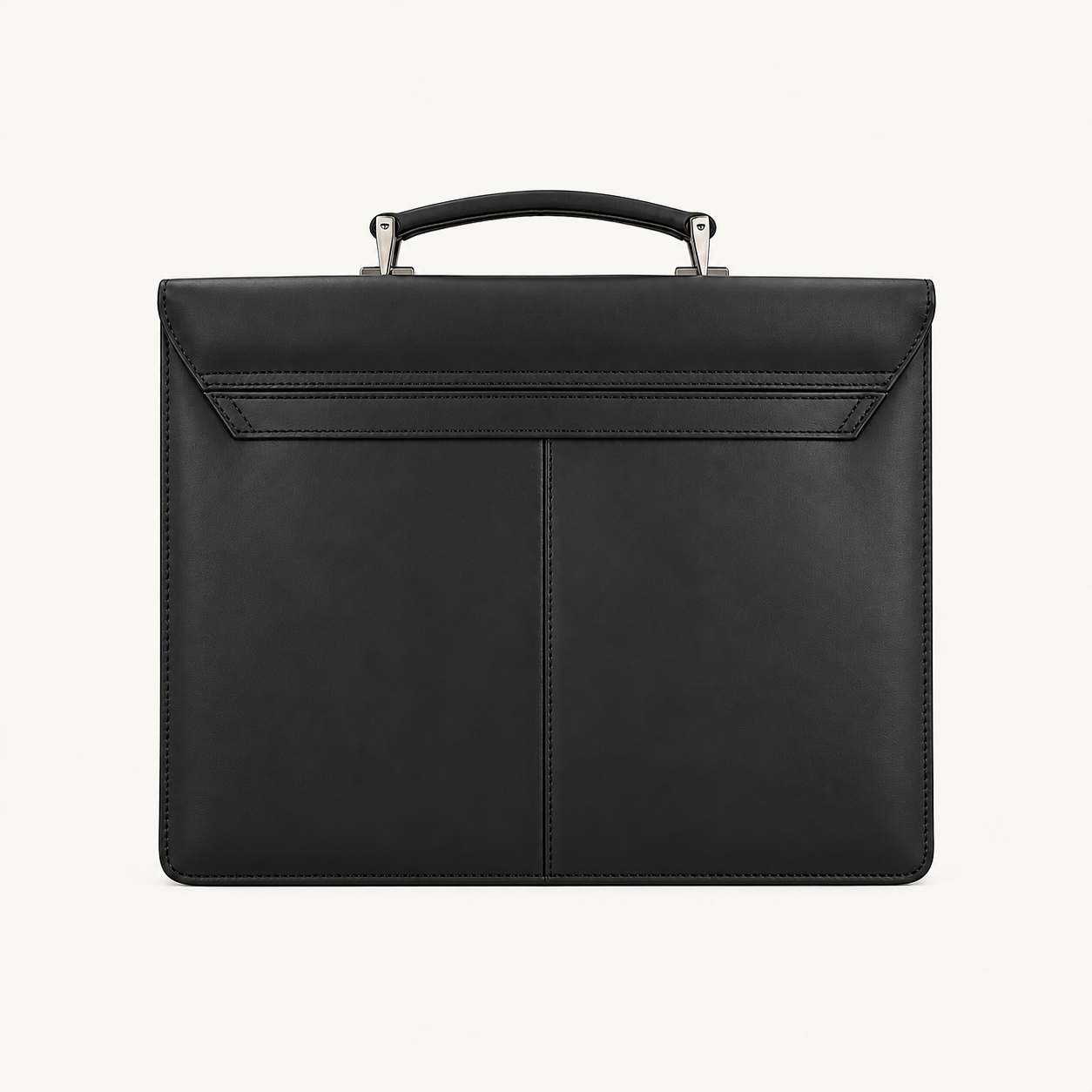 Men's Classic Black Leather Executive Briefcase – Minimalist Professional Business Bag Gallery